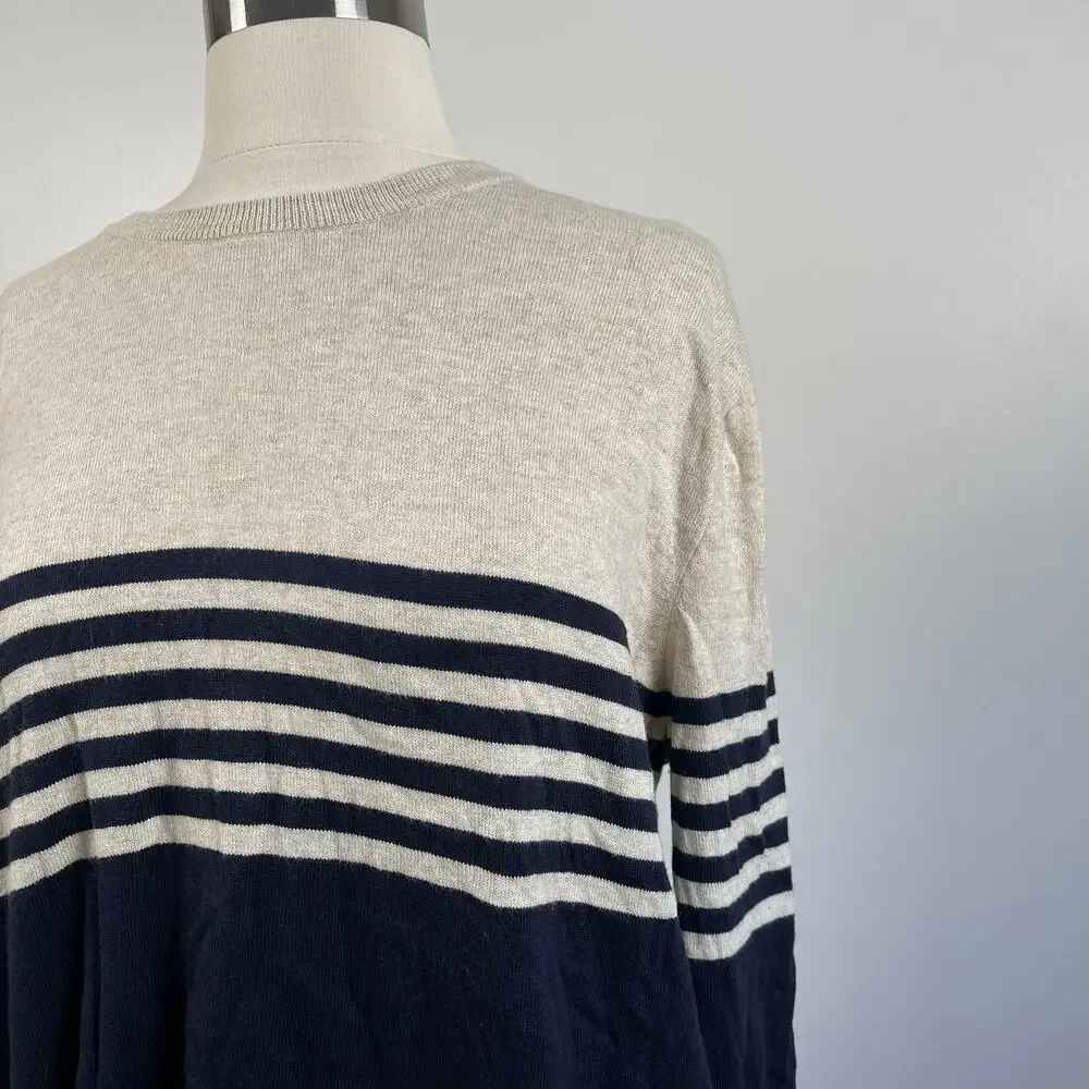 J. Crew • Striped Crewneck Pullover Sweater